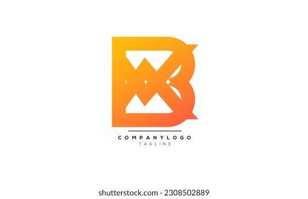 Letras alfabéticas Iniciales Logo Monograma XB,XB INITIAL,XB letra