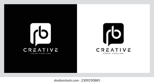 Alphabet letters Initials Monogram logo RB or BR vector illustration