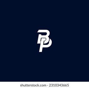 Alphabet letters Initials Monogram logo BP, PB.