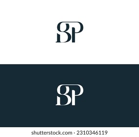 Letras alfabéticas Iniciales Monograma BP, PB, GP, PG.