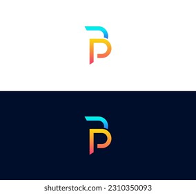Alphabet letters Initials Monogram logo BP, PB.