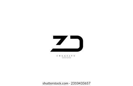 Alphabet letters Initials Monogram logo ZD DZ Z D 