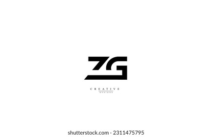 Alphabet letters Initials Monogram logo ZG GZ Z G