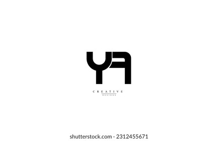  Alphabet letters Initials Monogram logo YA AY Y A