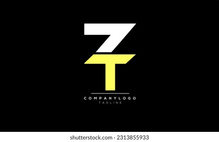 Alphabet letters Initials Monogram logo ZT,ZT  INITIAL,ZT  letter