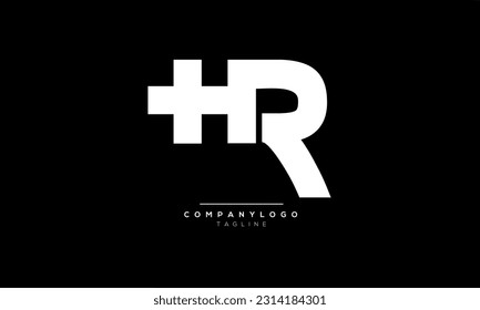 Alphabet letters Initials Monogram logo HR, HR INITIAL, HR letter