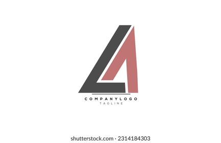 Alphabet letters Initial Monogram Logo LA, LA INITIAL, LA Brief