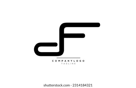 Alphabet letters Initial Monogram Logo DF, DF INITIAL, DF-Brief