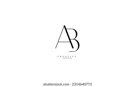  Letras alfabéticas Iniciales Monograma AB BA A B