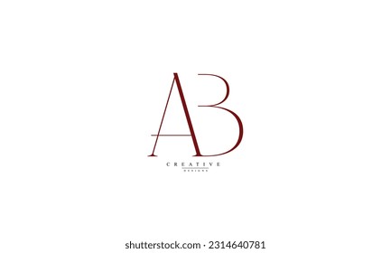  Alphabet letters Initials Monogram logo AB