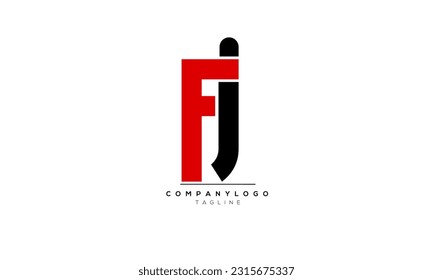 Alphabet letters Initials Monogram logo FJ, FJ INITIAL, FJ letter