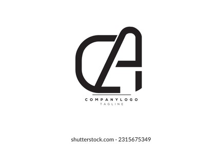Alphabet letters Initial Monogram Logo CA, CA INITIAL, CA Brief