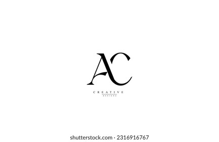 Alphabet letters Initials Monogram logo AC CA A C