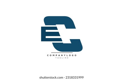 Letras alfabéticas Iniciales Monograma EC ,CE 