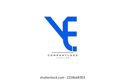 Alphabet letters Initials Monogram logo YE,YE  INITIAL,YE  letter