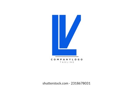 Letras alfabéticas Iniciales Logo Monograma LV,LV INITIAL,LV letra
