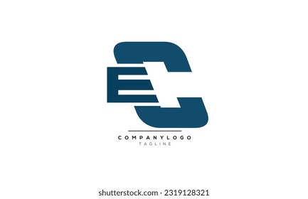 Alphabet letters Initials Monogram logo EC, EC INITIAL, EC letter