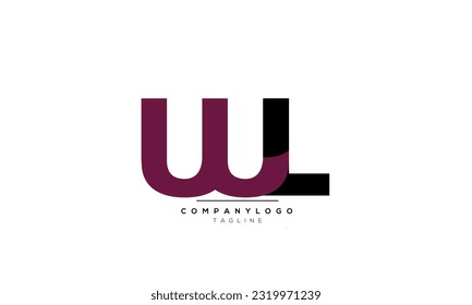 Alphabet letters Initials Monogram logo WL,WL  INITIAL,WL  letter