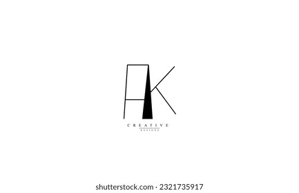 Alphabet letters Initials Monogram logo AK KA A K