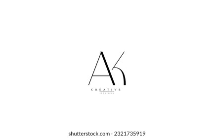 Alphabet letters Initials Monogram logo AK KA A K