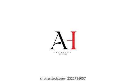 Alphabet letters Initials Monogram logo AH HA A H 