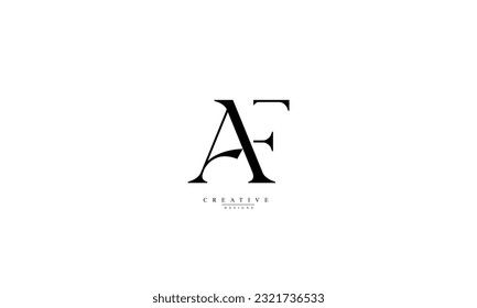 Alphabet letters Initials Monogram logo AF FA A F