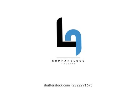 Letras alfabéticas Iniciales Monograma LA, LA INITIAL, carta LA