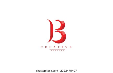 Alphabet letters Initials Monogram logo B