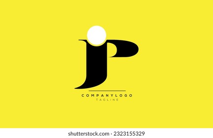 Alphabet letters Initials Monogram logo JP, JP INITIAL, JP letter