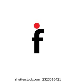 Alphabet Buchstaben Initials Monogram Logo FI,FI INITIAL, FI Buchstaben ,F und I. Initial Letter FI Rounded Lowercase Logo Black Blue.AI Fi abstrakte Vektorlogo Monogramm.