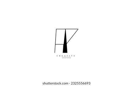 Alphabet letters Initial Monogram Logo AP A P
