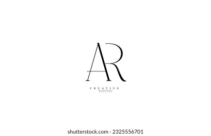 Alphabet letters Initials Monogram logo AR RA A R