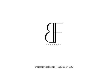 Alphabet letters Initials Monogram logo BF FB B F