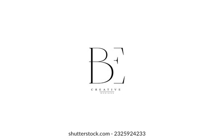 Alphabet letters Initials Monogram logo BE EB B E