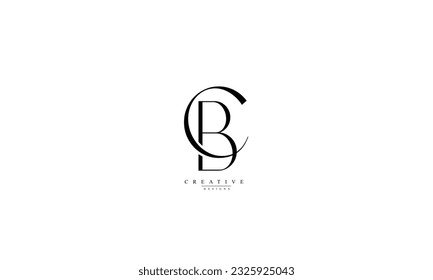 Alphabet letters Initials Monogram logo BC
