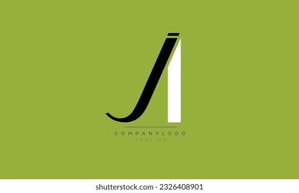 Alphabet letters Initials Monogram logo JA, JA INITIAL, JA letter