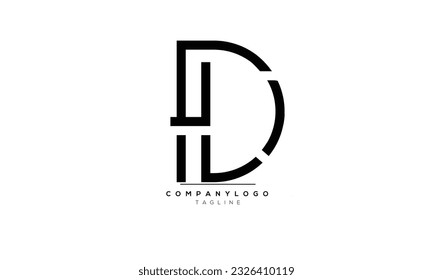 Letras alfabéticas Iniciales Logotipo Monograma HD, HD INITIAL, HD Letra