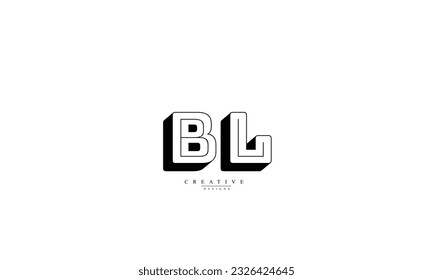 Alphabet letters Initials Monogram logo BL LB B L
