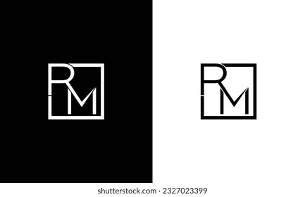 Alphabet letters Initials Monogram Logo RM, MR, R und M