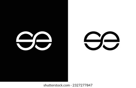 Alphabet letters Initials Monogram logo SE EE