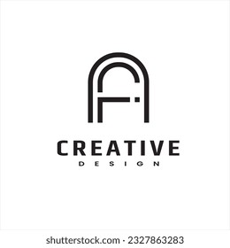 Alphabet letters Initials Monogram logo FA,AF,F and A