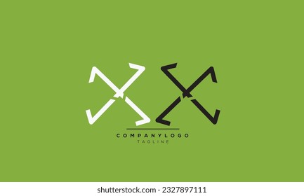Letras alfabéticas Iniciales Logotipo Monograma XX, XX INICIAL, XX letra