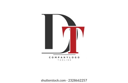Letras alfabéticas Iniciales Logo Monograma DT, DT INITIAL, letra DT