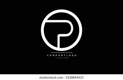Alphabet letters Initials Monogram logo OP, OP INITIAL, OP letter