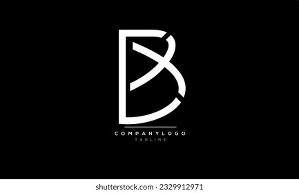Letras alfabéticas Logo del monograma XB, BX, XB,BX INITIAL,XB,BX