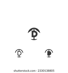 Letras alfabéticas Iniciales Logotipo Monograma DT, TD, D y T