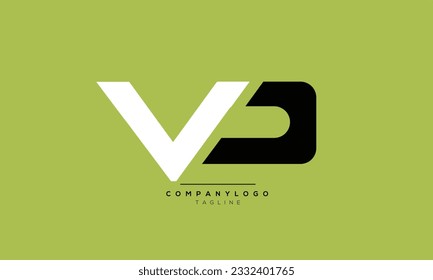 Letras alfabéticas Iniciales Logo Monograma VD, VD INITIAL, letra VD