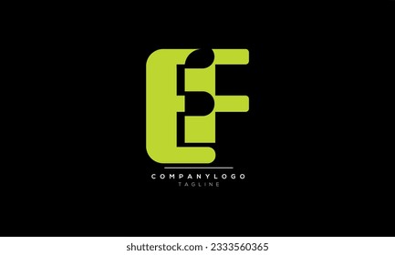 Letras alfabéticas Iniciales Logo Monograma EF,EF INICIAL,EF letra