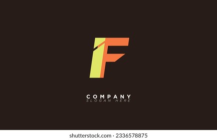 IF Alphabet letters Initials Monogram logo FI, I and F