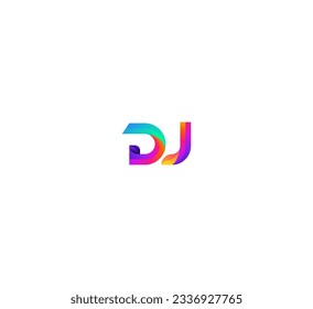 Alphabet letters Initials Monogram logo DJ, JD.